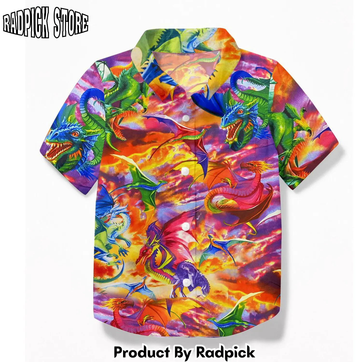 Radpick 3d dragon kid hawaii shirt gmw rp2921346